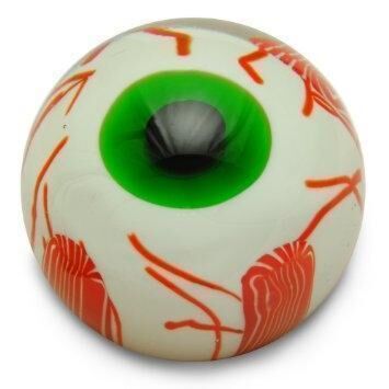 Glass Zombie Eye Ball Paper Weight Hand Made Novelty Gag Gift in Box
