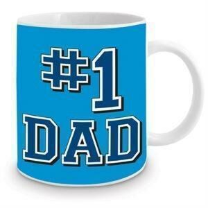 #1 Dad Blue 12oz Coffee Tea Mug Cup In Gift Box 