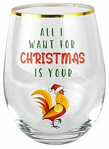 All I Want For Christmas Is Your Cock Novelty Christmas 600mL Stemless Wine Glass