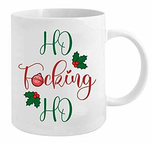 Ho F*cking Ho Novelty Christmas 12oz Coffee Mug Tea Cup