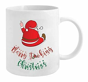 Merry F*cking Christmas Santa Novelty Christmas 12oz Coffee Mug Tea Cup