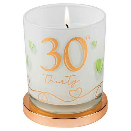 30th Birthday Happy Birthday Vanilla Scented Single Wick Candle