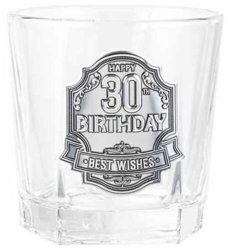 30th Birthday Best Wishes Spirit With Badge In Gift Box 210ml