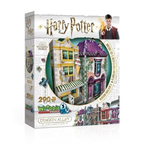 Harry Potter Diagon Alley Collection Madam Malkins & Florean Fortescues Ice Cream 290 Piece Wrebbit 3D Jigsaw Puzzle 