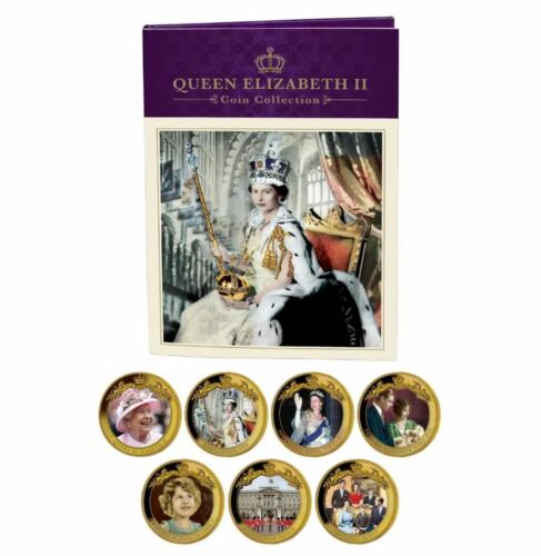 Queen Elizabeth II $1 24-carat Gold Finish Complete Proof Coin Collection