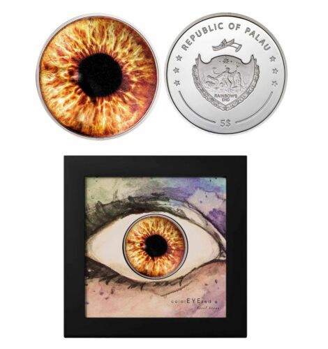 2023 ColourEYEzed $5 Hazel Brown Eye 1oz Silver Proof Coin