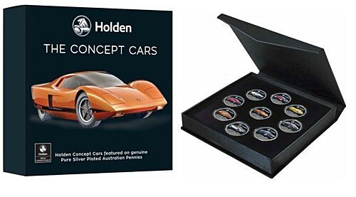 2019 Holden Concept Silver-Plated Enamel Penny Collection Comprises Full-Colour Australian Pennies