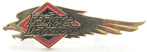 Harley Davidson Pin Badge Long Gold Eagle Logo