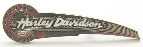 Harley Davidson Pin Badge Tear Drop Size Gold Long Logo