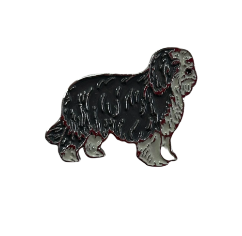 Bearded Collie Dog Breed Coloured Lapel Pin Badge Made In NZ