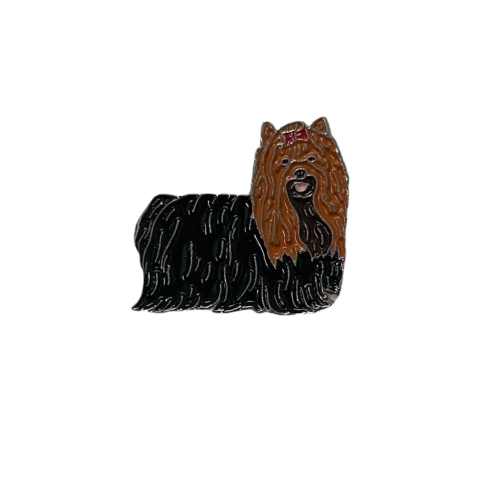 Yorkshire Terrier Dog Breed Coloured Lapel Pin Badge Made In NZ