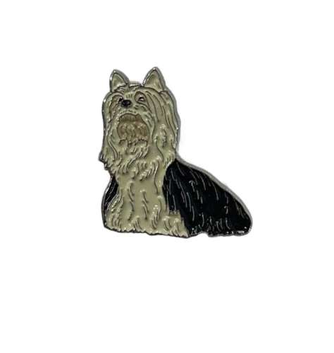Australian Silky Terrier Dog Breed Coloured Lapel Pin Badge Made In NZ