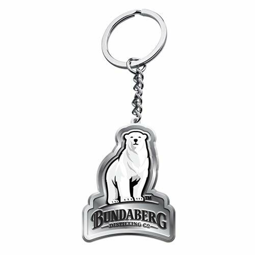 Bundaberg Rum Bundy Bear Silver Metal Key Ring Keyring Chain
