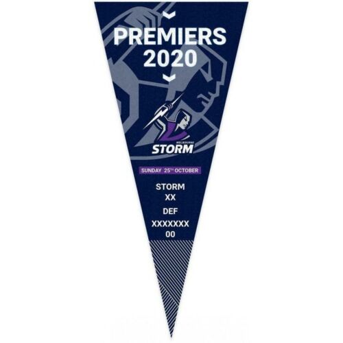 Melbourne Storm 2020 NRL Premiers Felt Wall Pennant Banner Flag