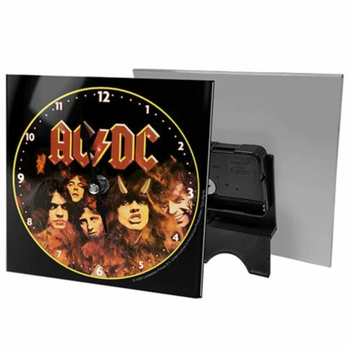 AC/DC ACDC HTH Highway To Hell Analogue Glass Desk Clock With Stand