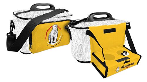 Bundaberg Bundy Rum White Furry Large Esky Insulated Lunch Cooler Bag With Drinks Tray