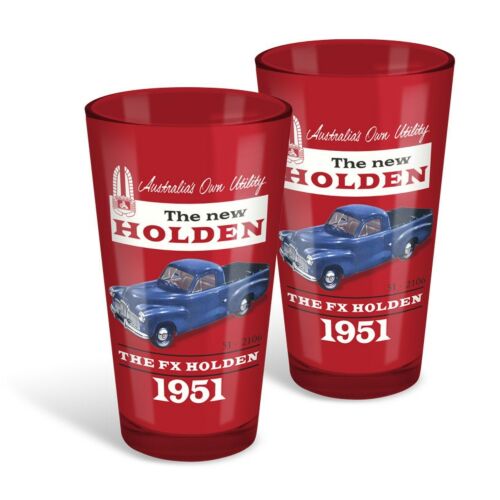 Holden Heritage FX Ute Set of 2 500ml Conical Glasses