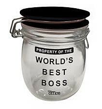 The Office World's Best Boss Design Glass Canister Jar With Ceramic Lid