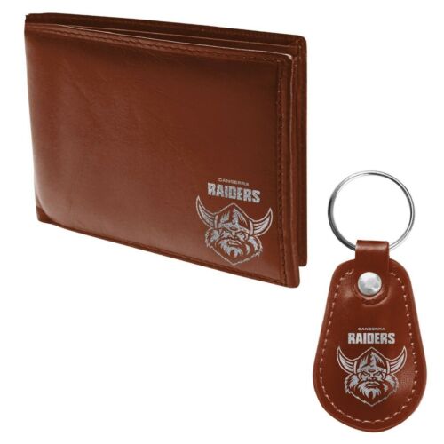 Canberra Raiders NRL Team PU Leather Wallet & Keyring Key Ring Gift Pack
