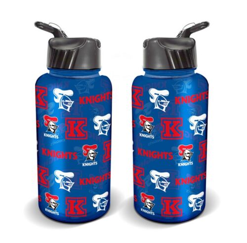 Newcastle Knights NRL Team Logo 1 Litre Plastic Flip Drink Water Bottle BPA Free