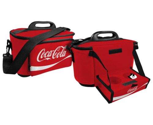 Coca Cola Coke Large Insulated Lunch Cooler Bag With Drinks Tray