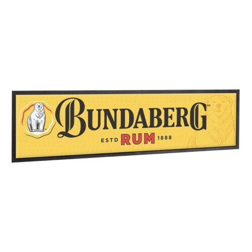 Bundaberg Rum Bundy Bear Yellow Rubber Back Bar Runner Mat