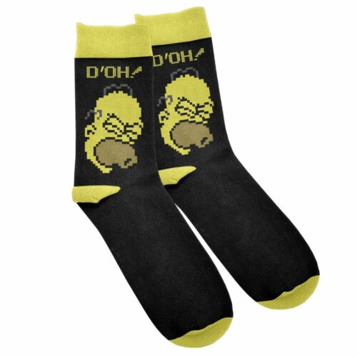 The Simpsons Homer D'Oh! Polycotton Mens Socks One Size Fits Most