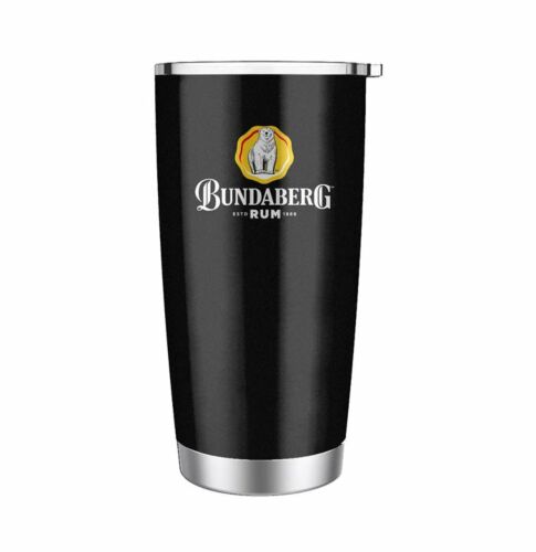Bundaberg Bundy Rum Stainless Steel 450mL Double Wall Black Travel Mug