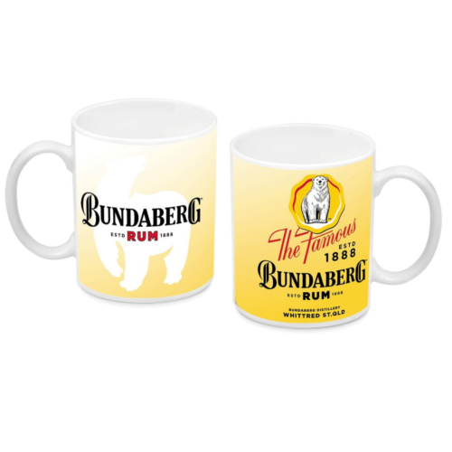 Bundaberg Bundy Rum Famous 1888 Yellow 330ml Ceramic Coffee Mug Tea Cup