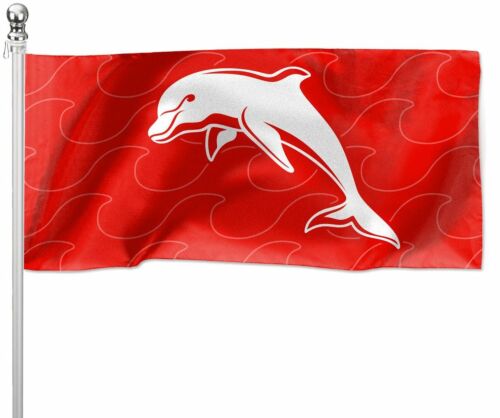 Dolphins NRL Team Logo Pole Flag 180cm x 90cm Team Logo