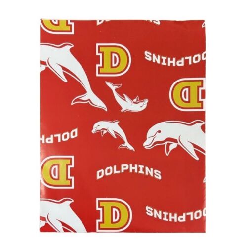 Dolphins NRL Team Logo Team Logo Gift Birthday Present Wrapping Paper Sheet