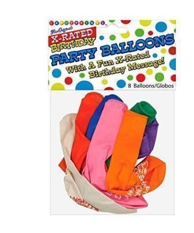 8 x Happy Fucking Birthday 11" Colourful Balloons Celebration Party Adults Only Novelty Naughty 