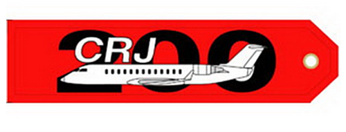 CRJ200 Remove Before Flight Aviation Fabric Keyring Key Ring