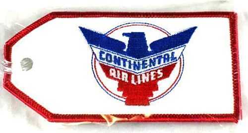 Continental Airlines Retro Luggage Bag Tag