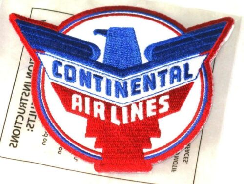 Continental Airlines Retro Embroidered Cloth Patch Applique