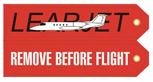 Learjet RBF Remove Before Flight Aviation Fabric Keyring Key Ring 