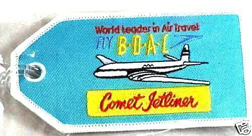 BOAC British Airways Comet Jetliner Luggage Bag Tag