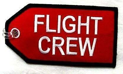 Flight Crew Red Luggage Bag Tag