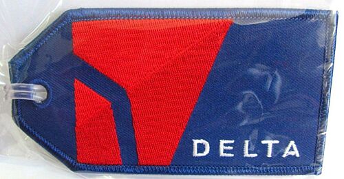 Delta 3D Widget Plane Flight Fabric Luggage Bag Tag
