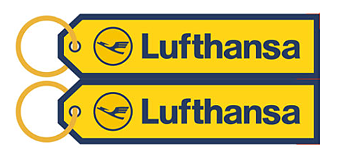 Lufthansa Aviation Fabric Keyring Key Ring 