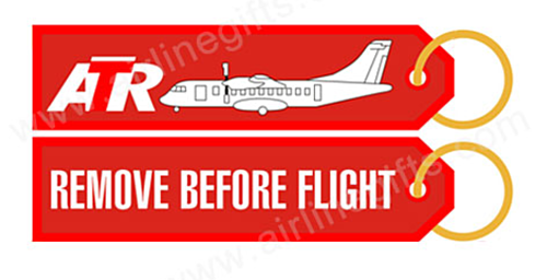 ATR RBF Remove Before Flight Aviation Fabric Keyring Key Ring 