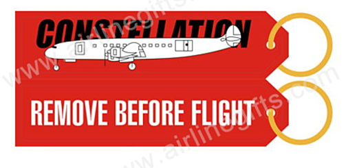 Constellation RBF Remove Before Flight Aviation Fabric Keyring Key Ring 