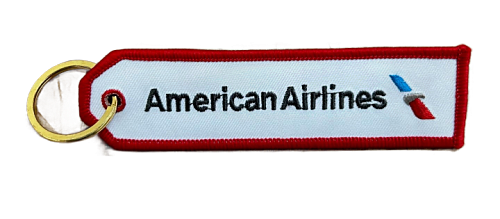 American Airlines RBF Remove Before Flight Aviation Fabric Keyring  Key Ring 