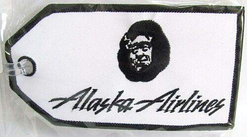 Alaska Logo Airways Plane Flight Fabric Luggage Bag Tag