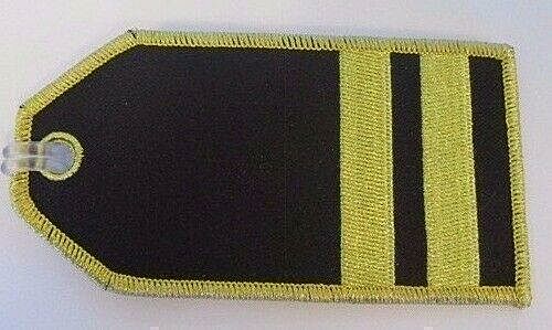 First 1st Officer 2 Stripes Aviation Travel Luggage Bag Tag