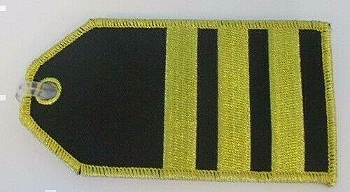 First 1st Officer 3 Stripes Aviation Travel Luggage Bag Tag