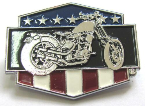 Harley Davidson Pin Badge Motor Bike Shield USA Flag & Stripes