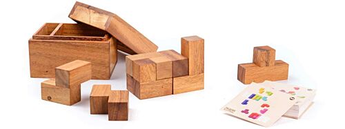 Soma Cube Wooden Puzzle Challenging Game