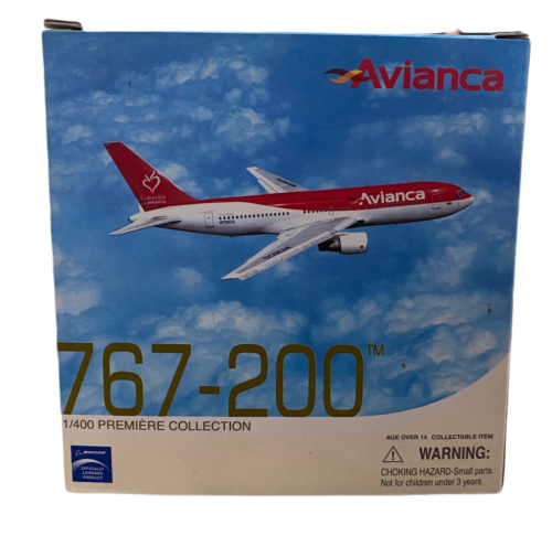 Dragons Wings Premier Collection Avianca 767-200 1:400 Scale Model Plane With Stand