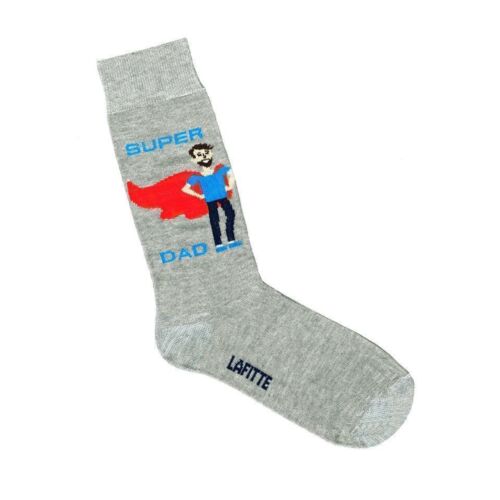 Super Dad Lafitte Patterned Socks Combed Cotton Mens Size AU 6-11